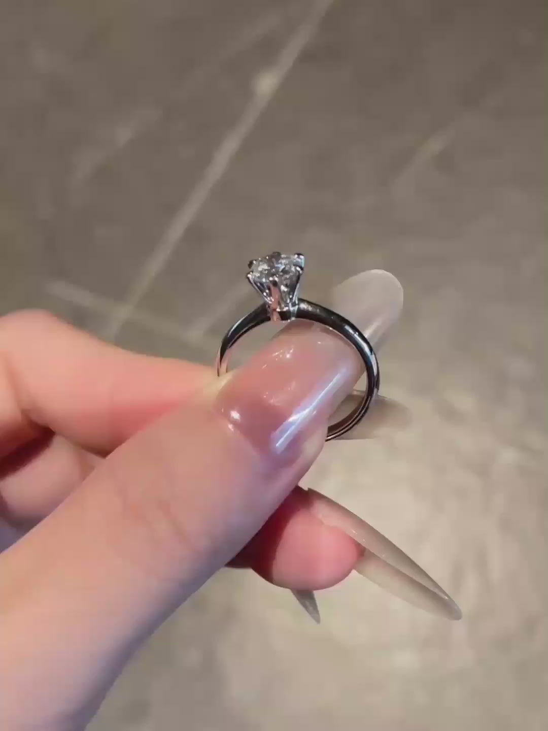 1.02 ct Celestial Six-Prong Round-Cut Lab-Grown Diamond Ring in PT950 Platinum – APYFR0006-PT video