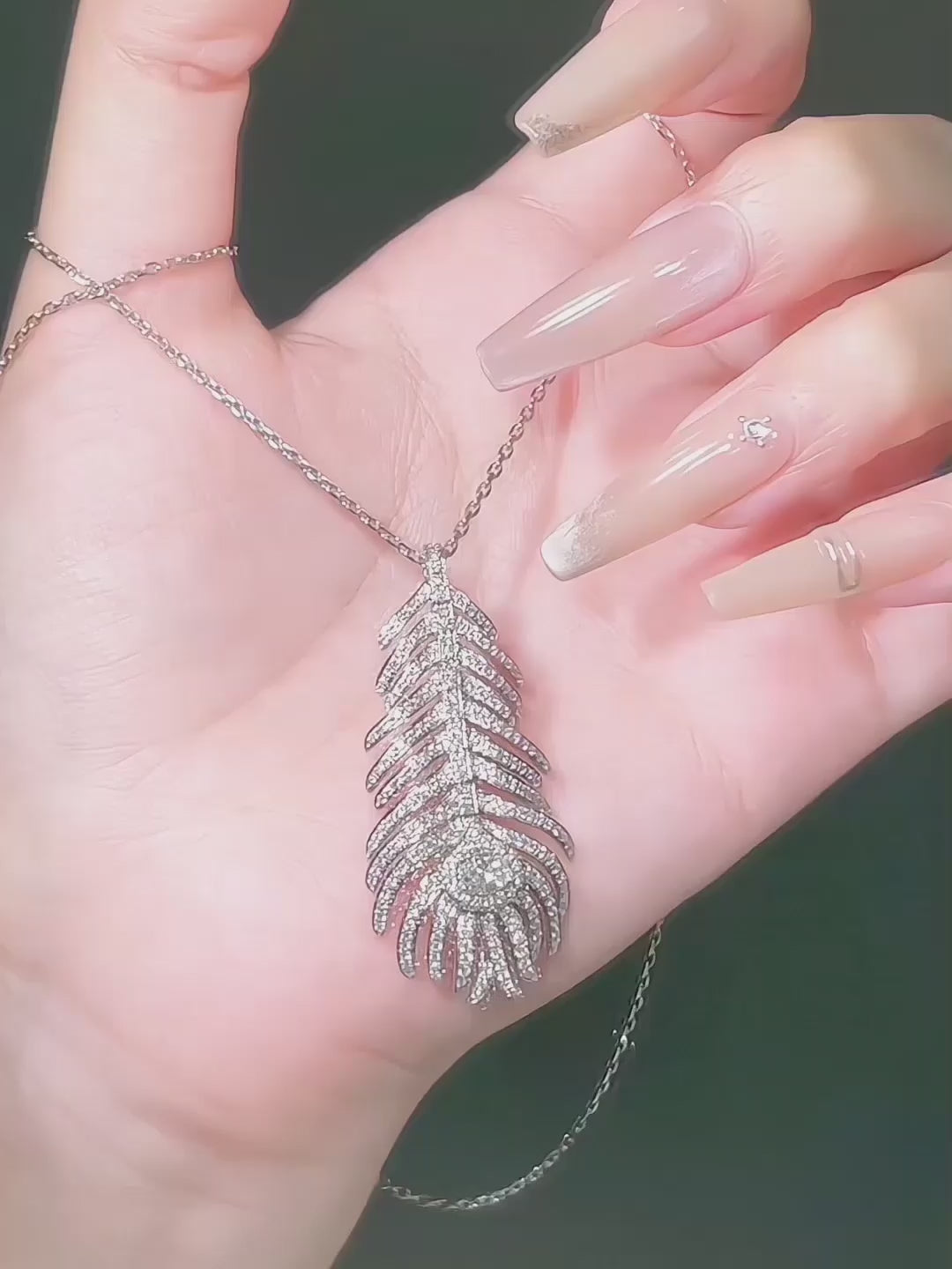 0.57 ct Round-Cut Lab-Grown Diamond Necklace in PT950 Platinum – APYN0062-PT video