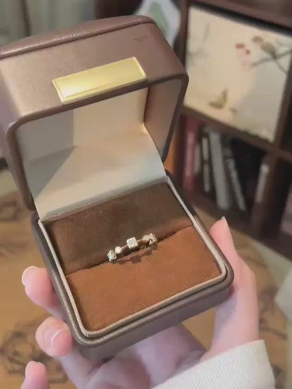 0.89 ctw Geometric Mixed-Cut Lab-Grown Diamond Band in 18K Yellow Gold video