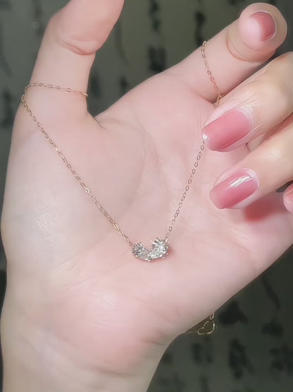 0.79 ct Minimalist Adjustable Round-Cut Lab-Grown Diamond Necklace in 18K Yellow Gold – APYN0123-Y video