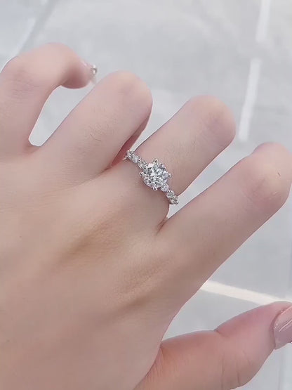 1.08 ct Celestial Four-Prong Round-Cut Lab-Grown Diamond Ring in PT950 Platinum – APYFR0049-PT video