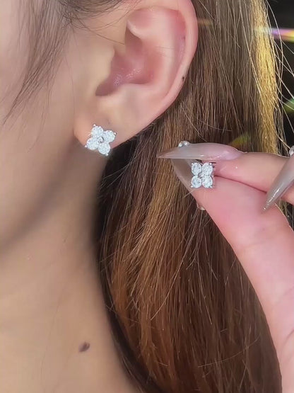 1.62 ctw Princess-Cut Lab-Grown Diamond Stud Earrings in PT950 Platinum
