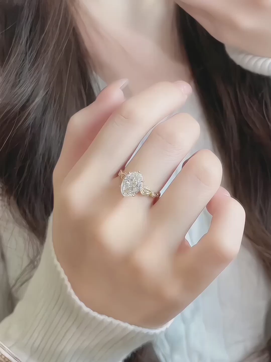 2.73 ct Six-Prong Marquise-Cut Lab-Grown Diamond Ring in 18K Yellow Gold video