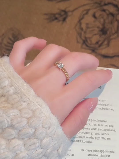 0.54 ct Celestial Princess-Cut Lab-Grown Diamond Ring in 18K Yellow Gold – APYFR0361-Y video