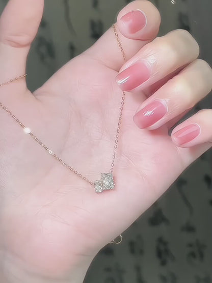 1.07 ct Minimalist Princess-Cut Lab-Grown Diamond Necklace in 18K Yellow Gold – APYN0124-Y video