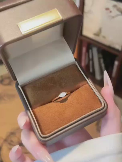 0.33 ct Minimalist Marquise-Cut Lab-Grown Diamond Ring in 18K Yellow Gold – APYFR0250-Y video