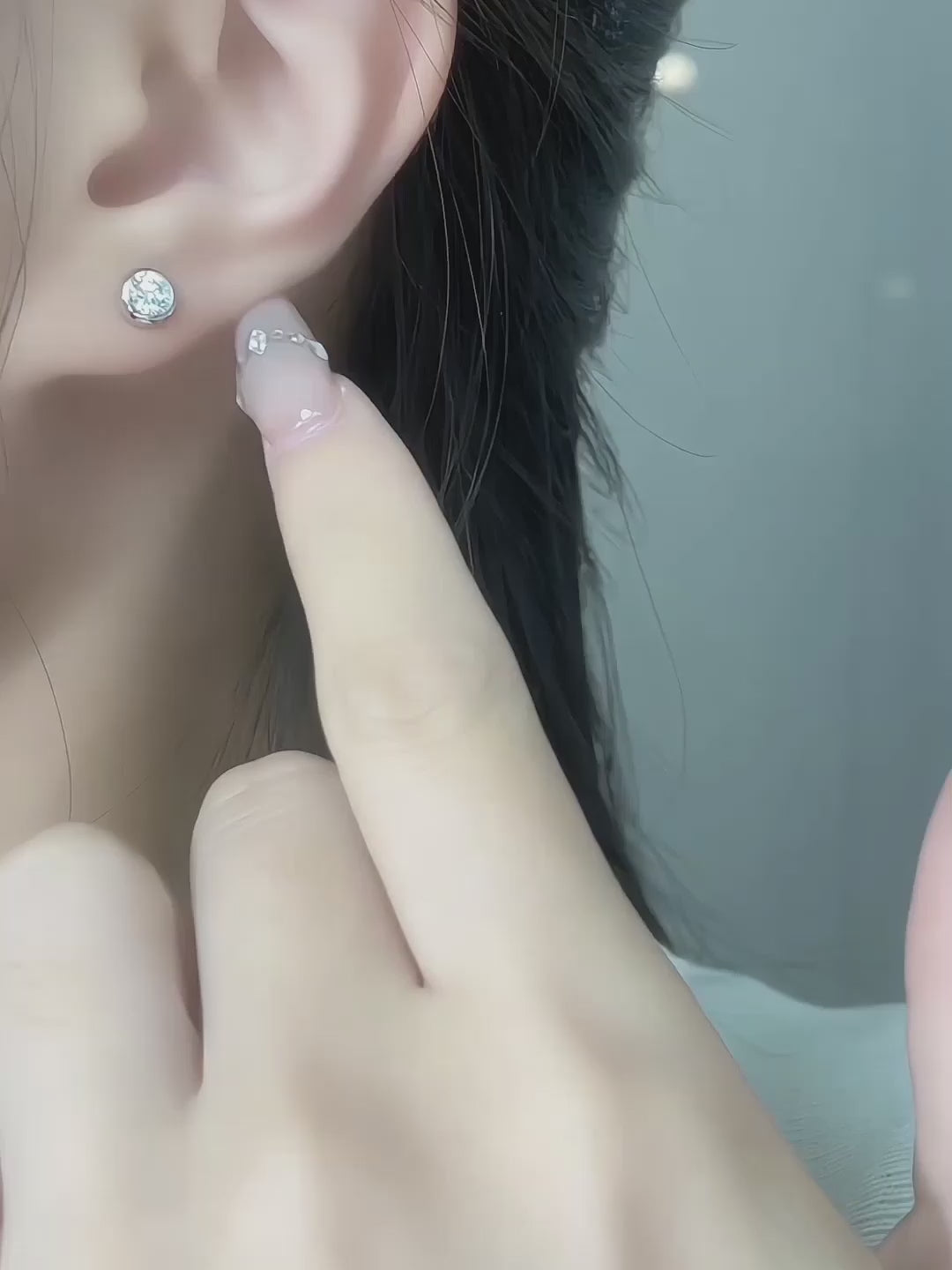 0.61 ctw Round-Cut Lab-Grown Diamond Earrings in PT950 Platinum