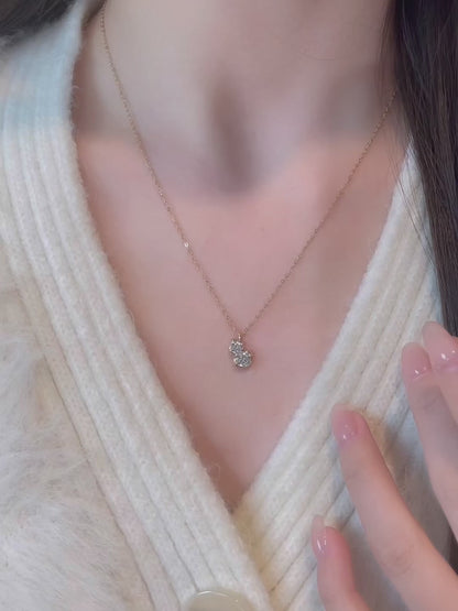 0.51 ct Adjustable Round-Cut Lab-Grown Diamond Necklace in 18K Yellow Gold – APYN0131-Y video