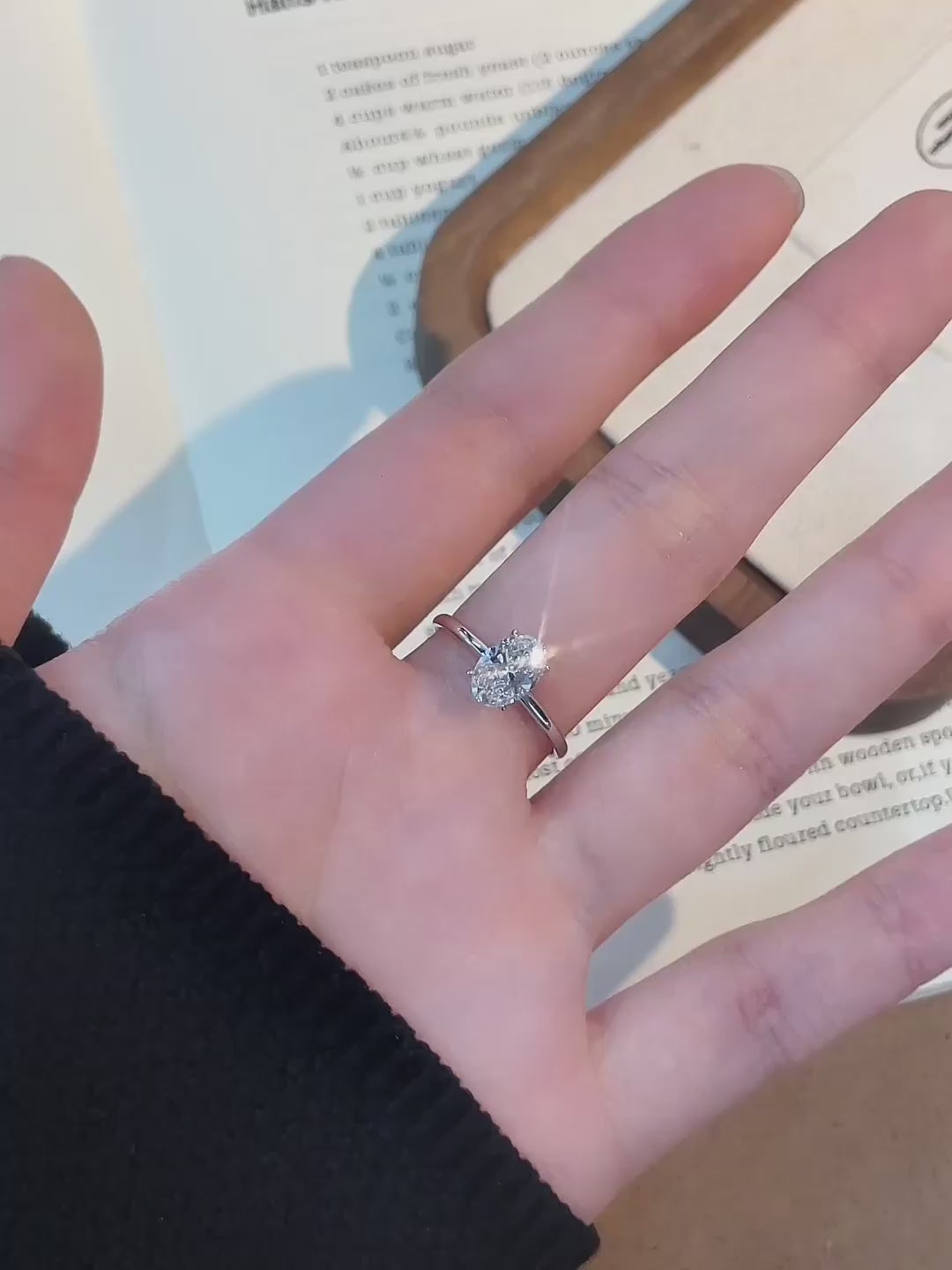 1 ct Minimalist Four-Prong Oval-Cut Lab-Grown Diamond Ring in PT950 Platinum video
