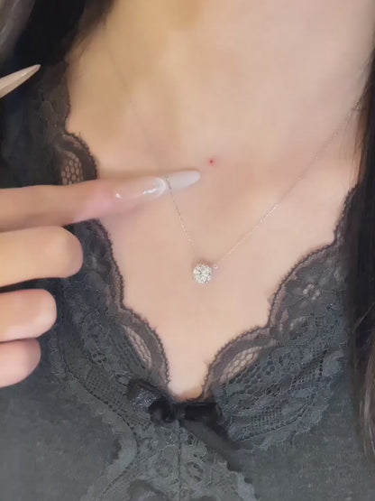 1.51 ct Celestial Adjustable Round-Cut Lab-Grown Diamond Necklace in PT950 Platinum – APYN0042-PT video