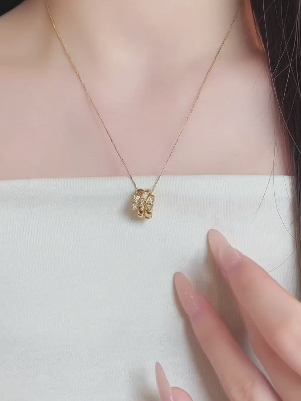 0.13 ctw Emerald-Cut Lab-Grown Diamond Necklace in 18K Yellow Gold video