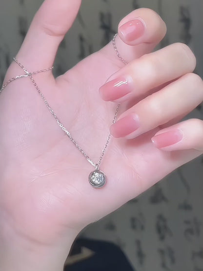 0.51 ct Celestial Adjustable Round-Cut Lab-Grown Diamond Necklace in 925 Sterling Silver video