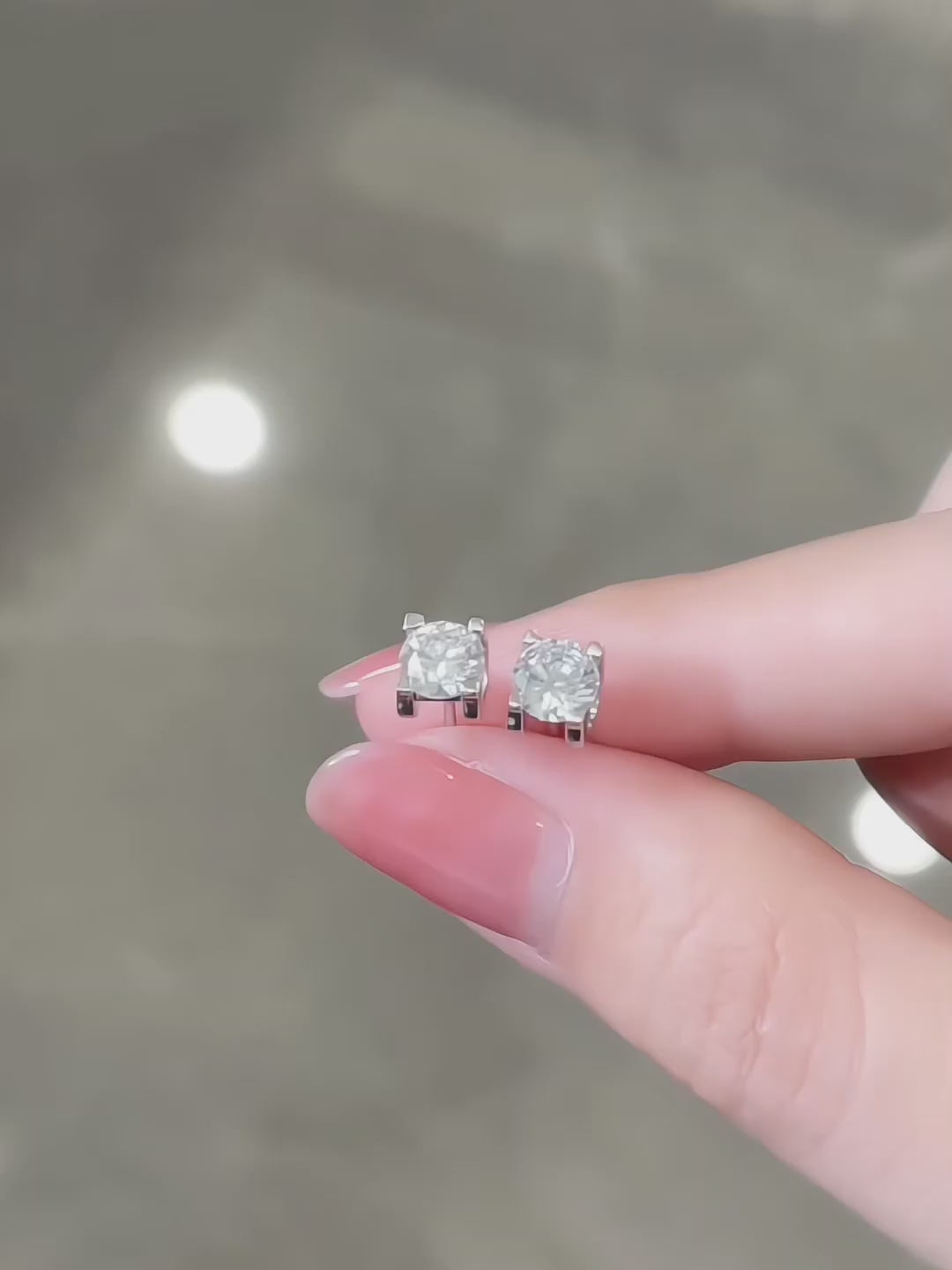 1.07 ctw Princess-Cut Lab-Grown Diamond Earrings in 925 Sterling Silver