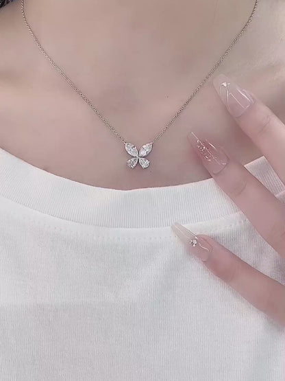 1.72 ctw Butterfly Mixed-Cut Lab-Grown Diamond Necklace in PT950 Platinum – APYN0005-PT video