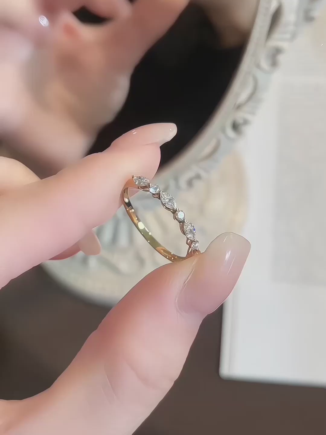 0.33 ctw Celestial Mixed-Cut Lab-Grown Diamond Band in 18K Yellow Gold – APYFR0263-Y video