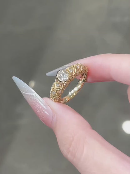 0.33 ct Celestial Oval-Cut Lab-Grown Diamond Ring in 18K Yellow Gold – APYFR0170-Y video