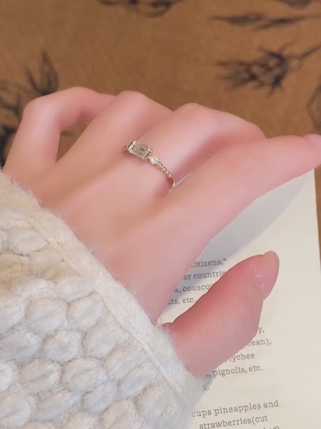 0.78 ct Emerald-Cut Lab-Grown Diamond Three-Stone Ring in 18K Yellow Gold video