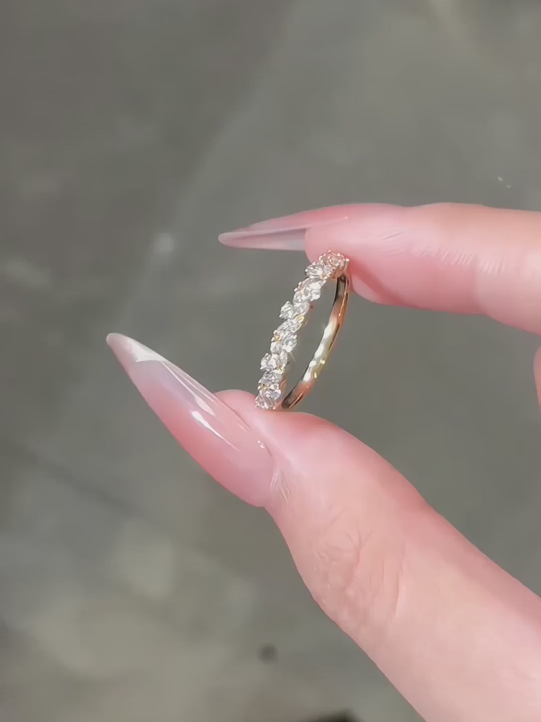 0.45 ctw Celestial Marquise-Cut Lab-Grown Diamond Band in 18K Yellow Gold – APYFR0168-Y video