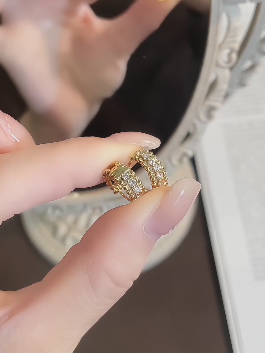 0.42 ctw Celestial Round-Cut Lab-Grown Diamond Earrings in 18K Yellow Gold