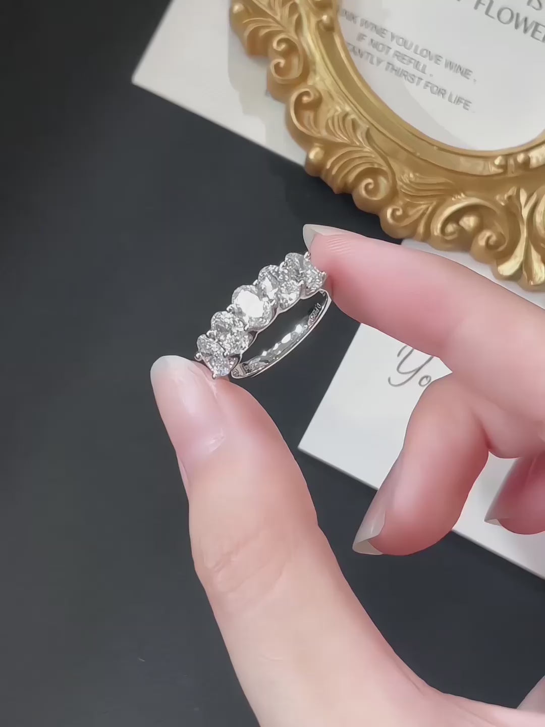 2.34 ctw Celestial Mixed-Cut Lab-Grown Diamond Band in PT950 Platinum – APYFR0275-PT video