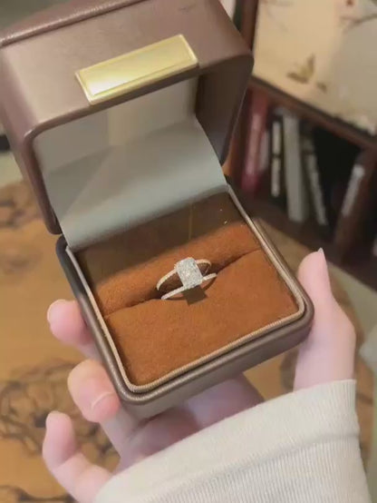 2.02 ct Celestial Radiant-Cut Lab-Grown Diamond Ring in 18K Yellow Gold video