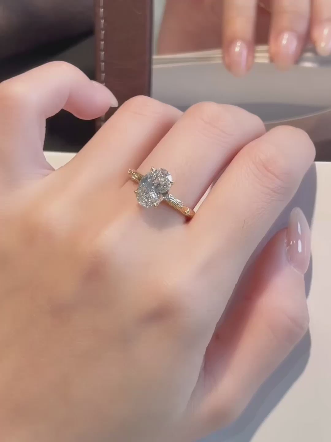 2.01 ct Minimalist Four-Prong Oval-Cut Lab-Grown Diamond Ring in 18K Yellow Gold – APYFR0247-Y video
