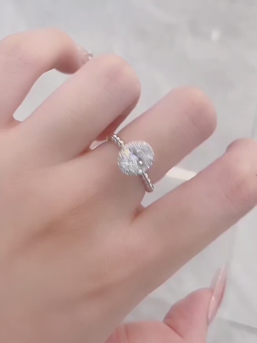 1.08 ct Celestial Oval-Cut Lab-Grown Diamond Ring in PT950 Platinum video