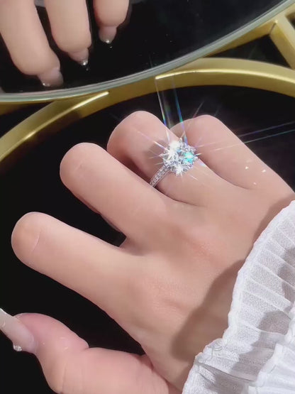1.02 ct Celestial Four-Prong Round-Cut Lab-Grown Diamond Ring in PT950 Platinum – APYFR0141-PT video