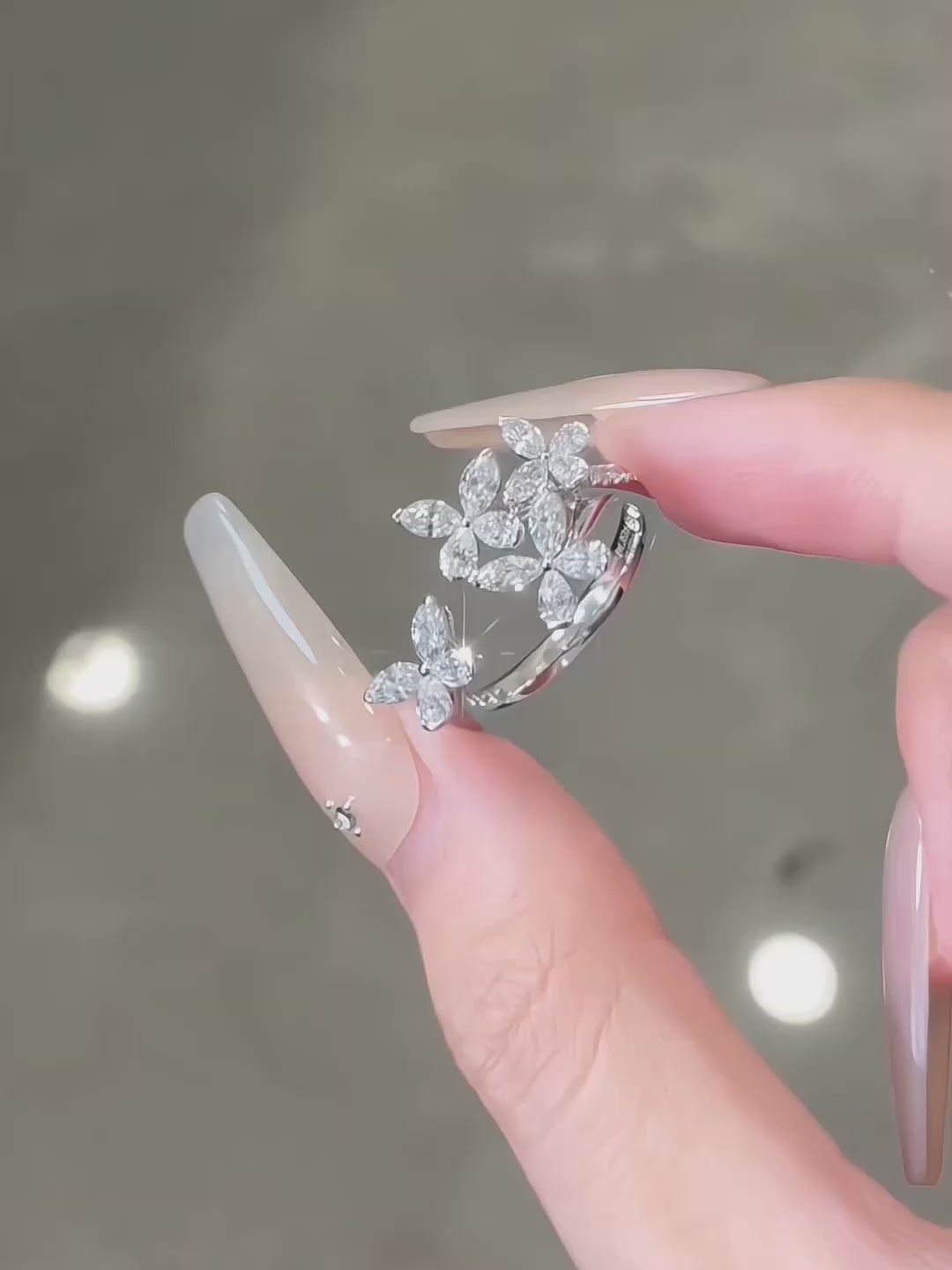 1.63 ctw Butterfly Mixed-Cut Lab-Grown Diamond Ring in PT950 Platinum – APYFR0199-PT video