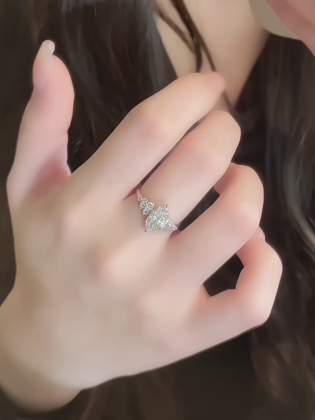 1.15 ct Celestial Marquise-Cut Lab-Grown Diamond Ring in PT950 Platinum – APYFR0260-PT video