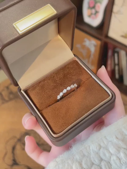 0.54 ctw Celestial Pear-Cut Lab-Grown Diamond Band in 18K White Gold – APYFR0335-W video
