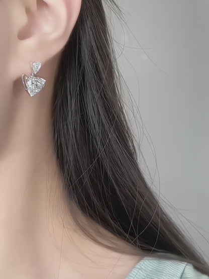 6.05 ctw Heart-Cut Lab-Grown Diamond Earrings in PT950 Platinum