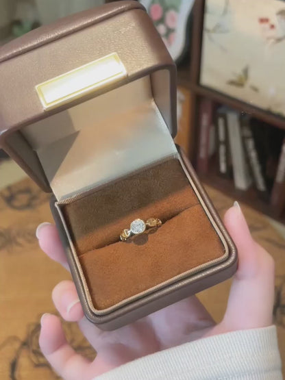0.54 ct Minimalist Round-Cut Lab-Grown Diamond Ring in 18K Yellow Gold – APYFR0393-Y video