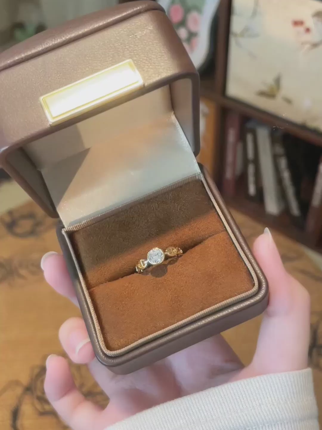0.54 ct Minimalist Round-Cut Lab-Grown Diamond Ring in 18K Yellow Gold – APYFR0393-Y video