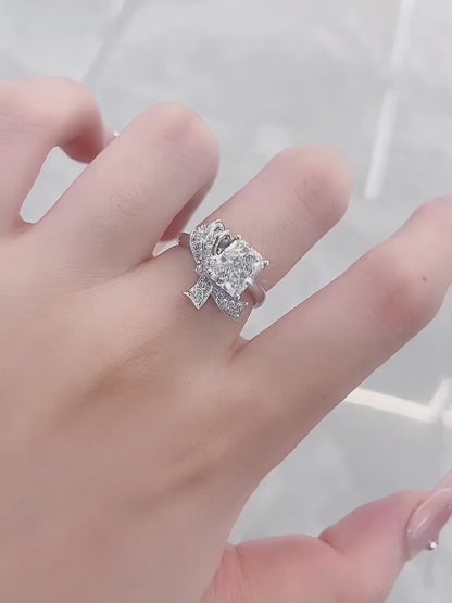 2.61 ct Bow Radiant-Cut Lab-Grown Diamond Ring in PT950 Platinum video