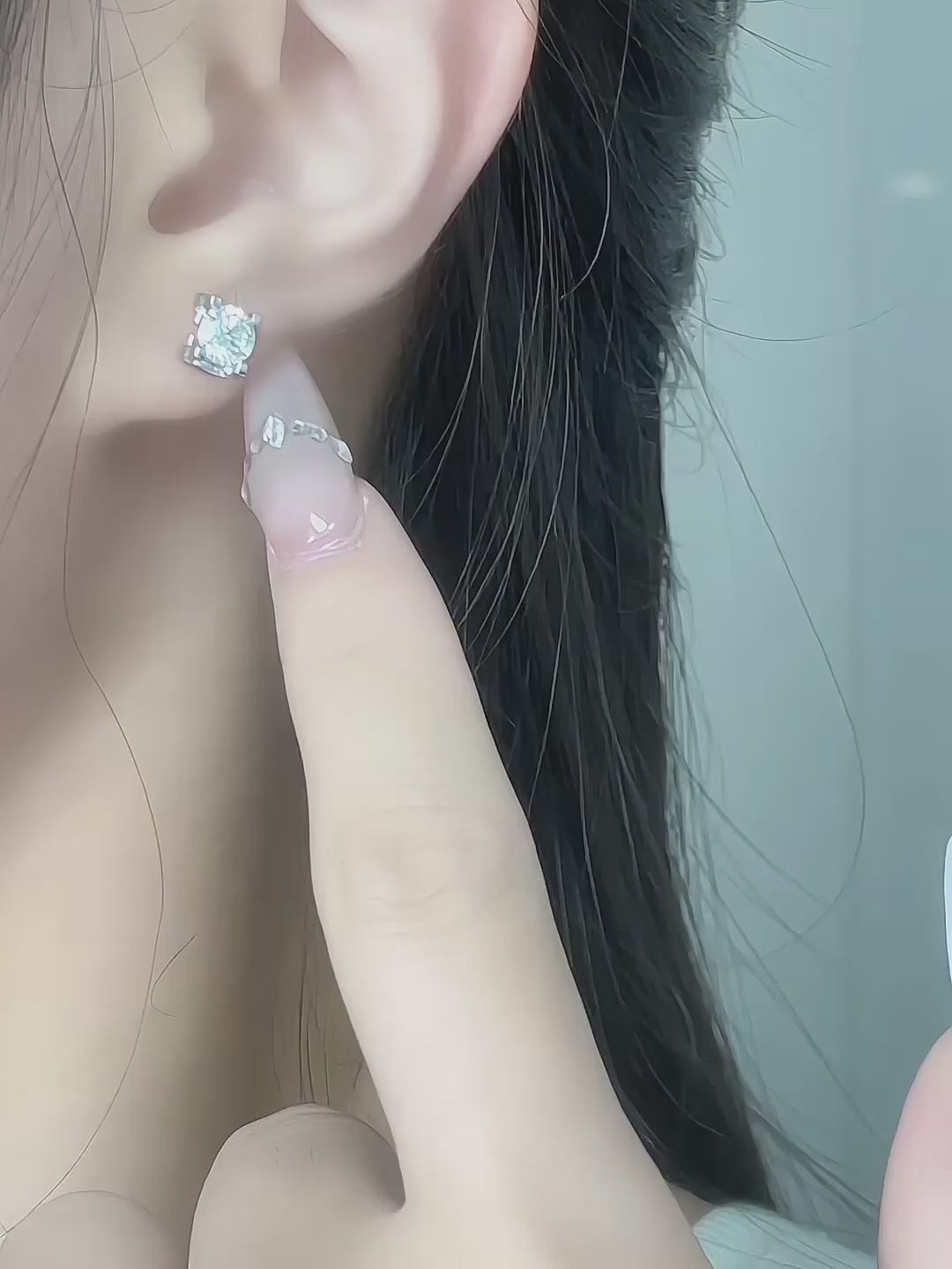 1.02 ctw Round-Cut Lab-Grown Diamond Earrings in PT950 Platinum