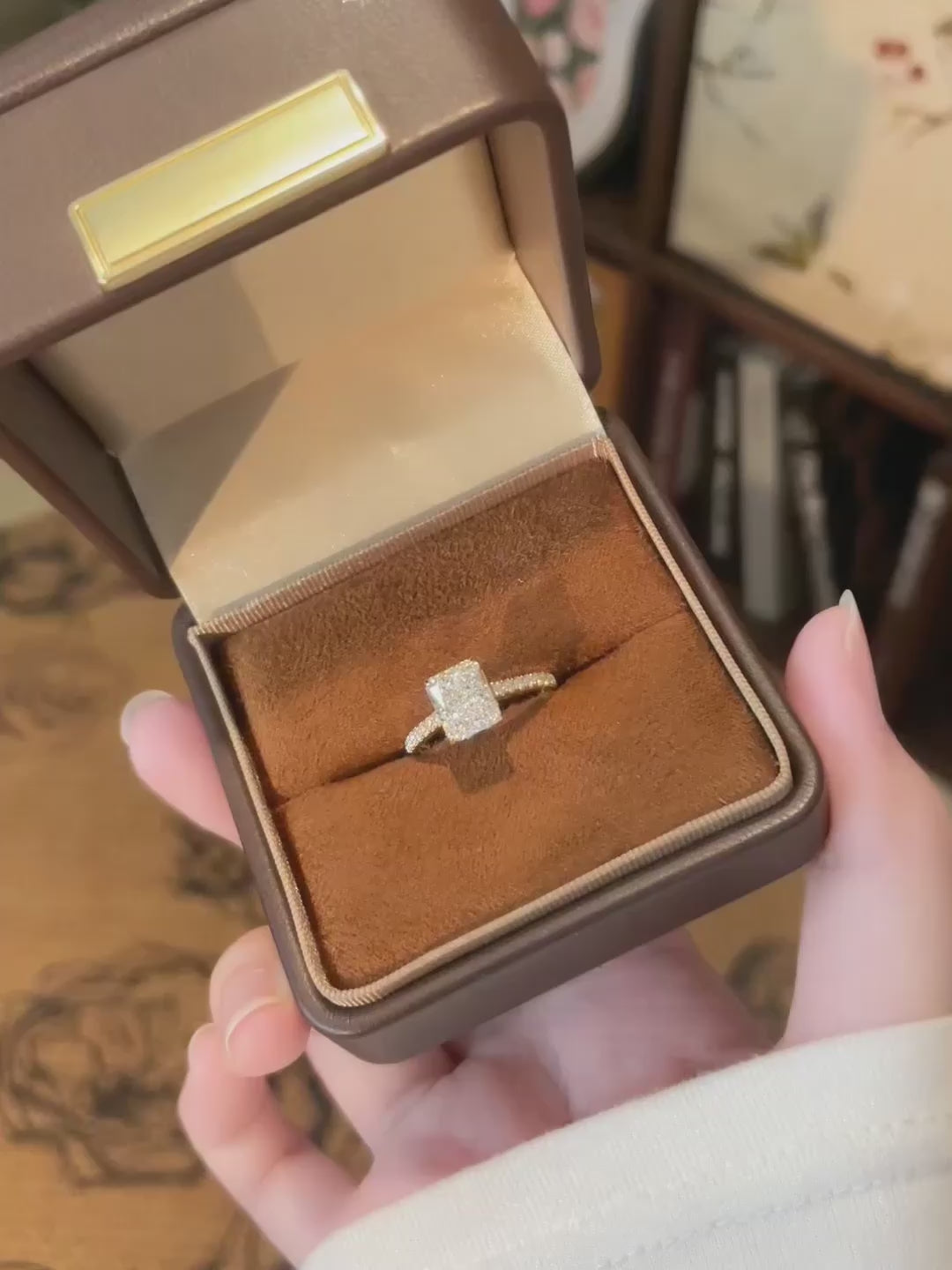 2.37 ct Four-Prong Radiant-Cut Lab-Grown Diamond Ring in 18K Yellow Gold – APYFR0195-Y video