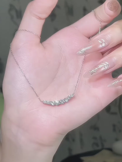 1.1 ctw Round-Cut Lab-Grown Diamond Necklace in 18K White Gold – APYN0104-W video