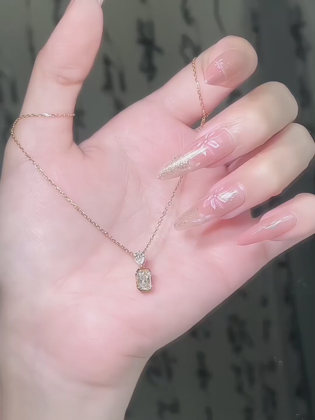 1.01 ct Minimalist Adjustable Radiant-Cut Lab-Grown Diamond Necklace in 18K Yellow Gold video
