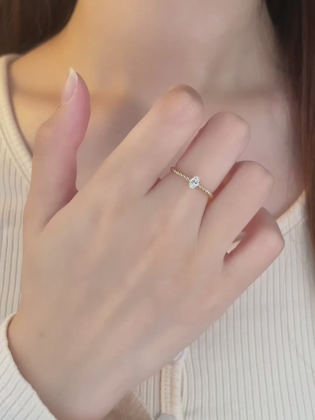 0.24 ct Celestial Four-Prong Round-Cut Lab-Grown Diamond Ring in 18K Yellow Gold – APYFR0314-Y video