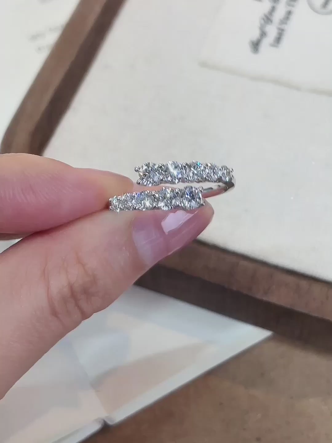 1.12 ctw Vintage Round-Cut Lab-Grown Diamond Band in PT950 Platinum video