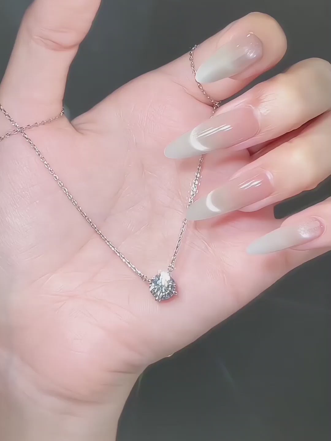 1.58 ct Minimalist Princess-Cut Lab-Grown Diamond Necklace in PT950 Platinum – APYN0105-PT video