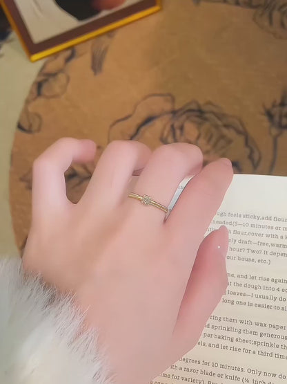 0.13 ct Minimalist Princess-Cut Lab-Grown Diamond Ring in 18K Yellow Gold – APYCR0002B-Y video
