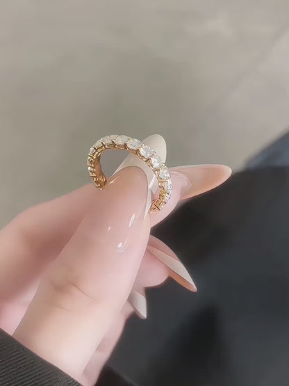 2.23 ctw Statement Round-Cut Lab-Grown Diamond Band in 18K Yellow Gold – APYFR0203-Y video