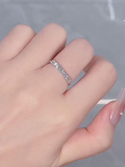 0.35 ctw Statement Round-Cut Lab-Grown Diamond Band in 18K White Gold – APYFR0004-W video