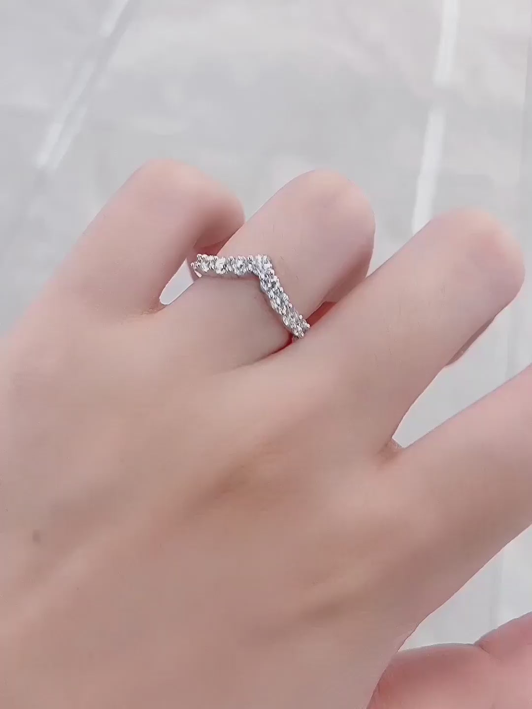 0.72 ctw Minimalist Mixed-Cut Lab-Grown Diamond Band in PT950 Platinum video