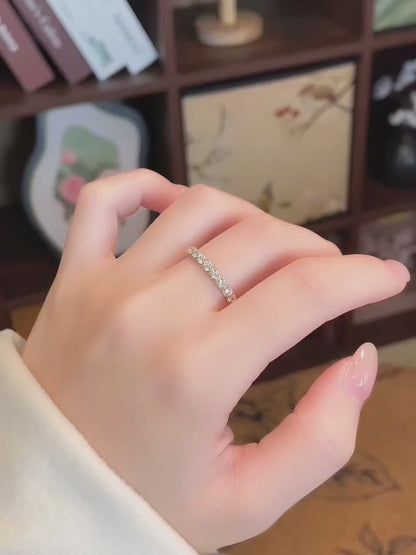 1.26 ctw Stackable Round-Cut Lab-Grown Diamond Band in 18K Yellow Gold video