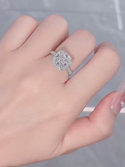 3.03 ct Classic Princess-Cut Lab-Grown Diamond Ring in 18K White Gold video