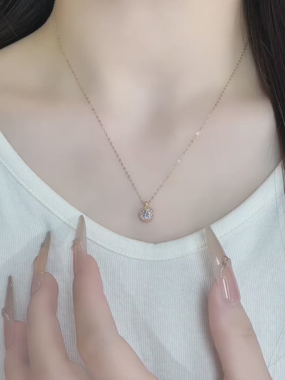 0.83 ct Celestial Round-Cut Lab-Grown Diamond Necklace in 18K Yellow Gold video