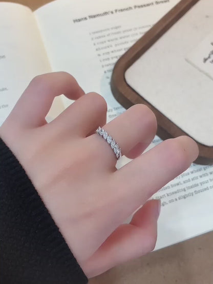 0.55 ctw Stackable Marquise-Cut Lab-Grown Diamond Band in PT950 Platinum video